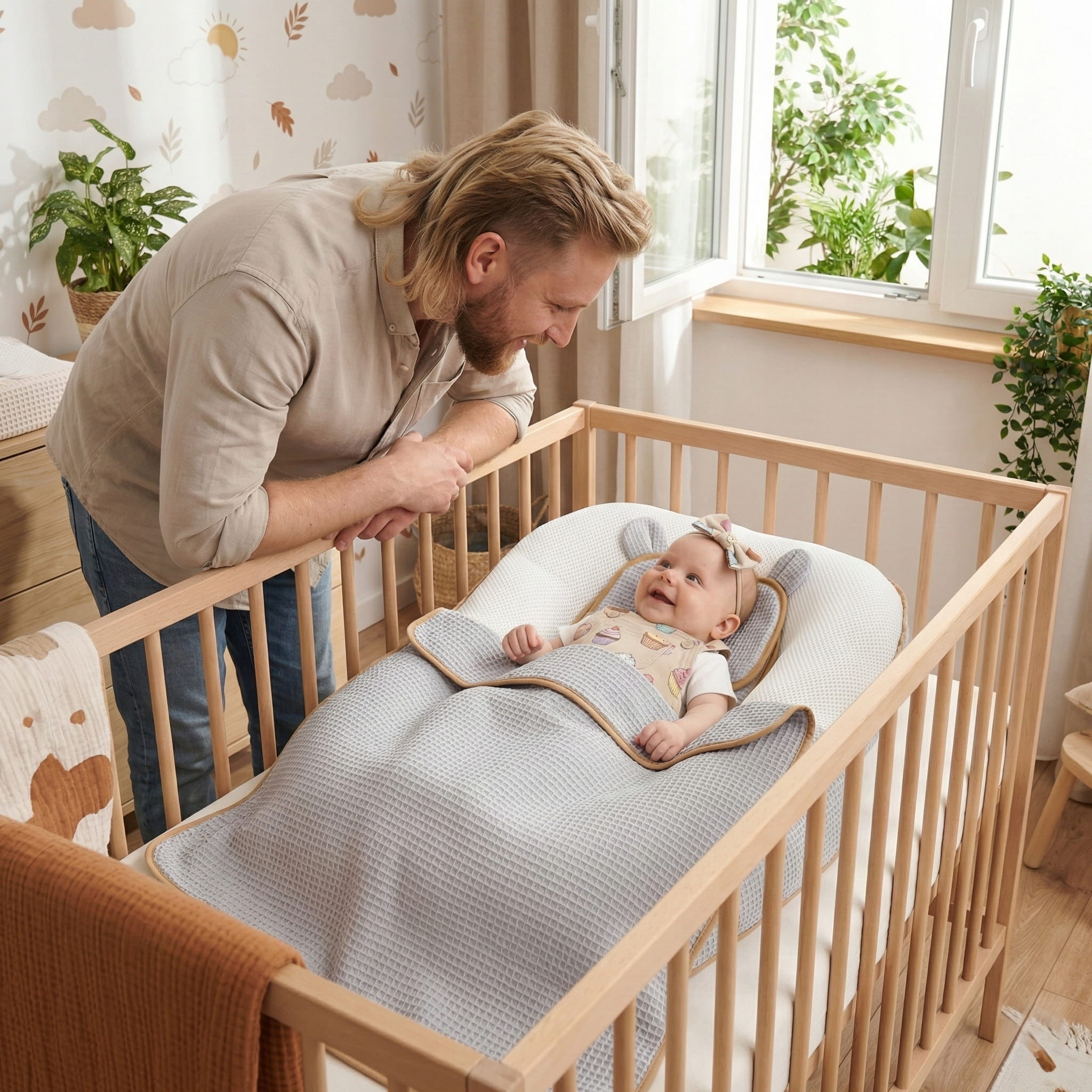 Babymam kokon niemowlęcy AIR 3D safe sleep set gniazdo kojec zestaw - obrazek 2