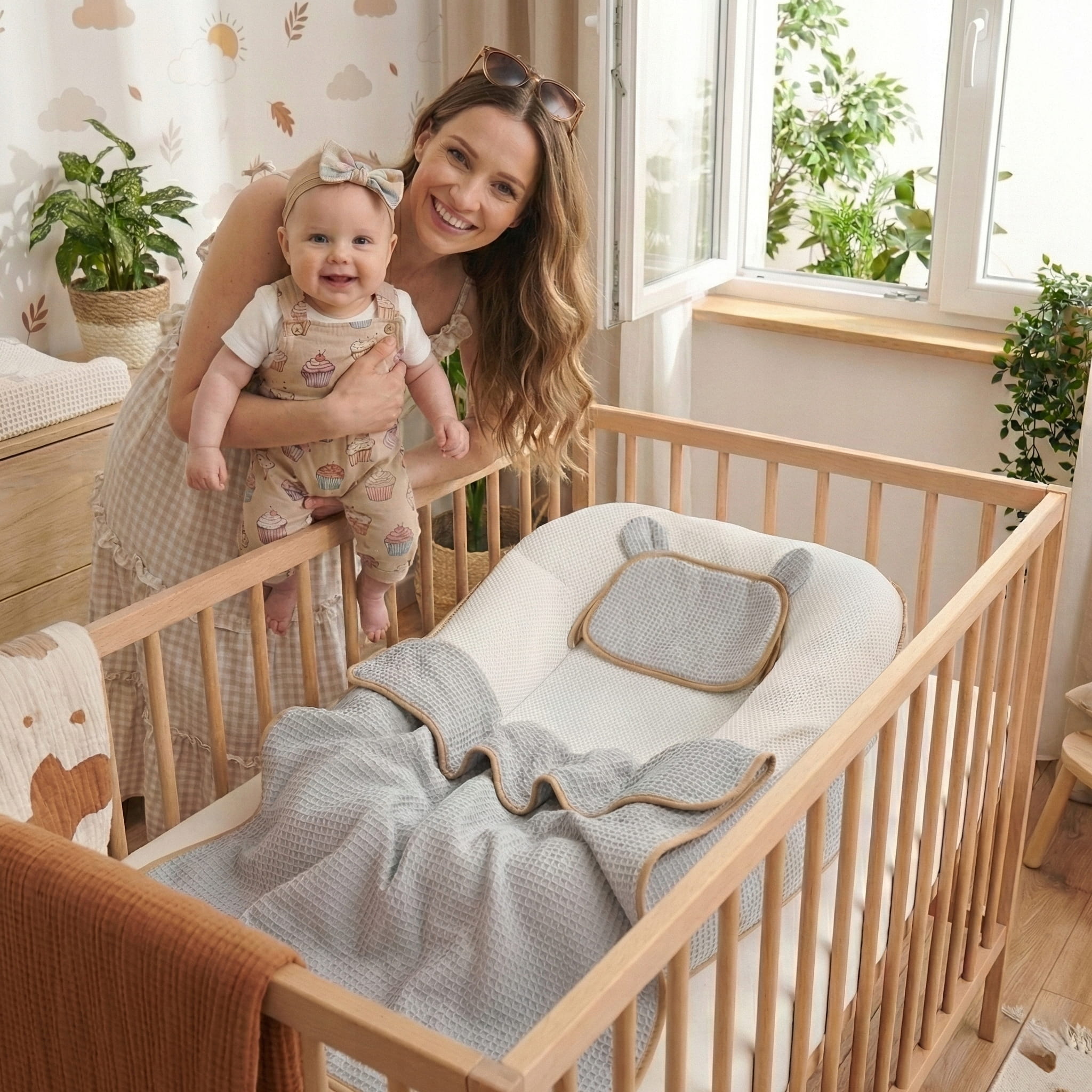 Babymam kokon niemowlęcy AIR 3D safe sleep set gniazdo kojec zestaw - obrazek 3