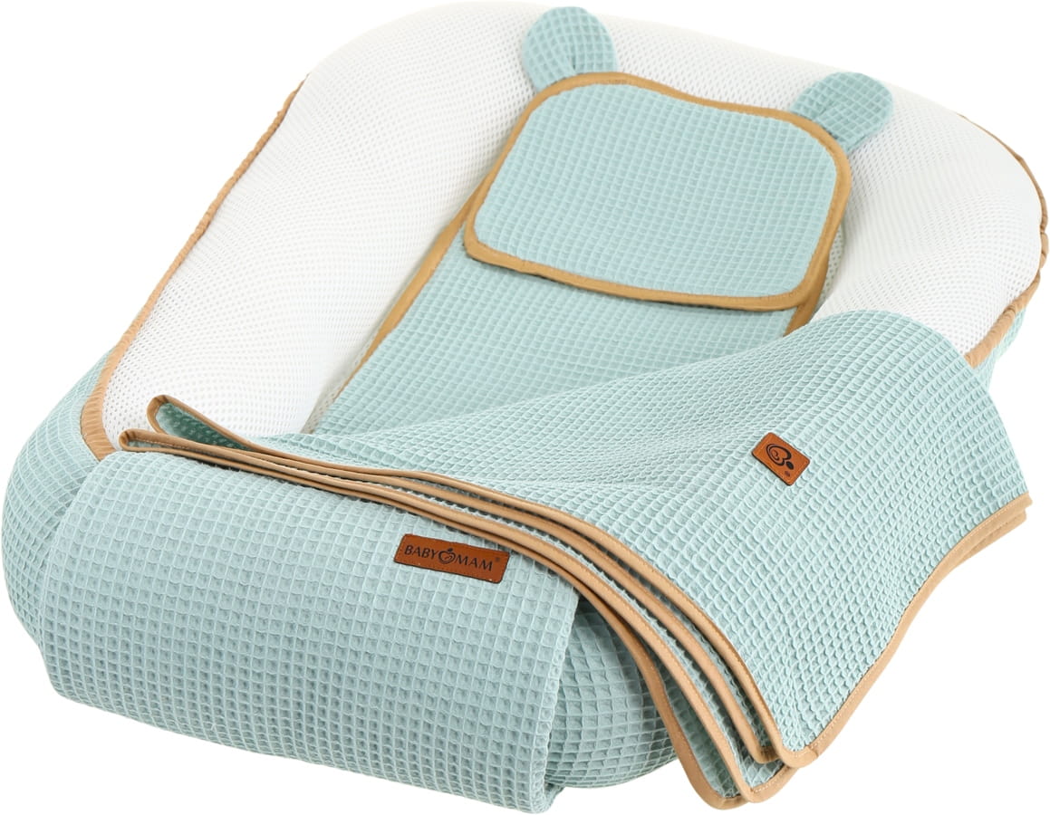 Babymam kokon niemowlęcy AIR 3D safe sleep set gniazdo kojec zestaw