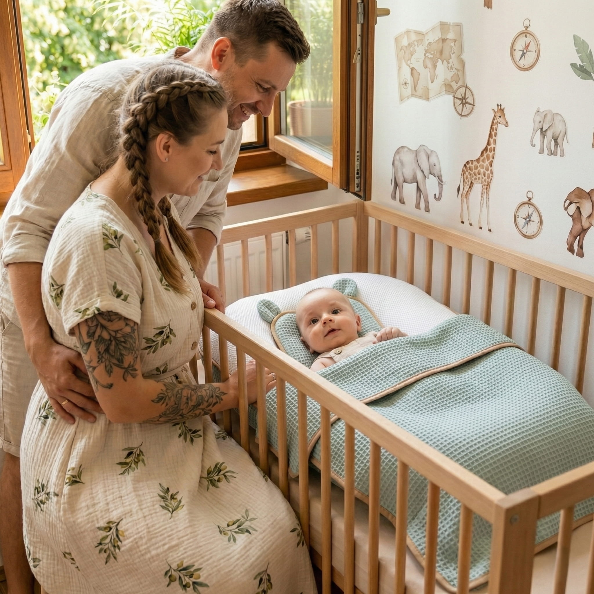 Babymam kokon niemowlęcy AIR 3D safe sleep set gniazdo kojec zestaw - obrazek 4