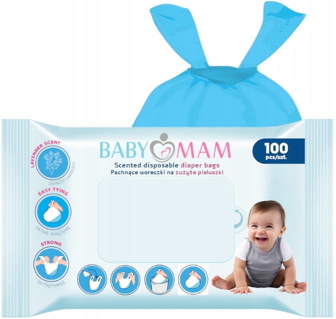 Babymam pachnące woreczki na zużyte pieluszki babymam 100szt