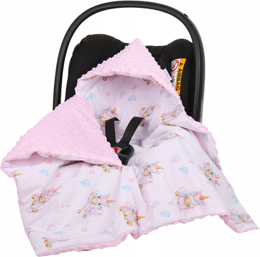 Babymam kocyk minky do fotelika nosidełka ciepły
