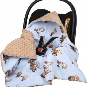 Babymam kocyk minky do fotelika nosidełka ciepły