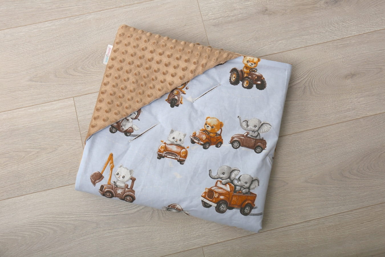 Babymam kocyk minky do fotelika nosidełka ciepły - obrazek 4