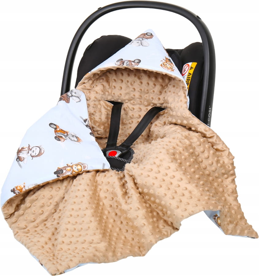 Babymam kocyk minky do fotelika nosidełka ciepły - obrazek 9