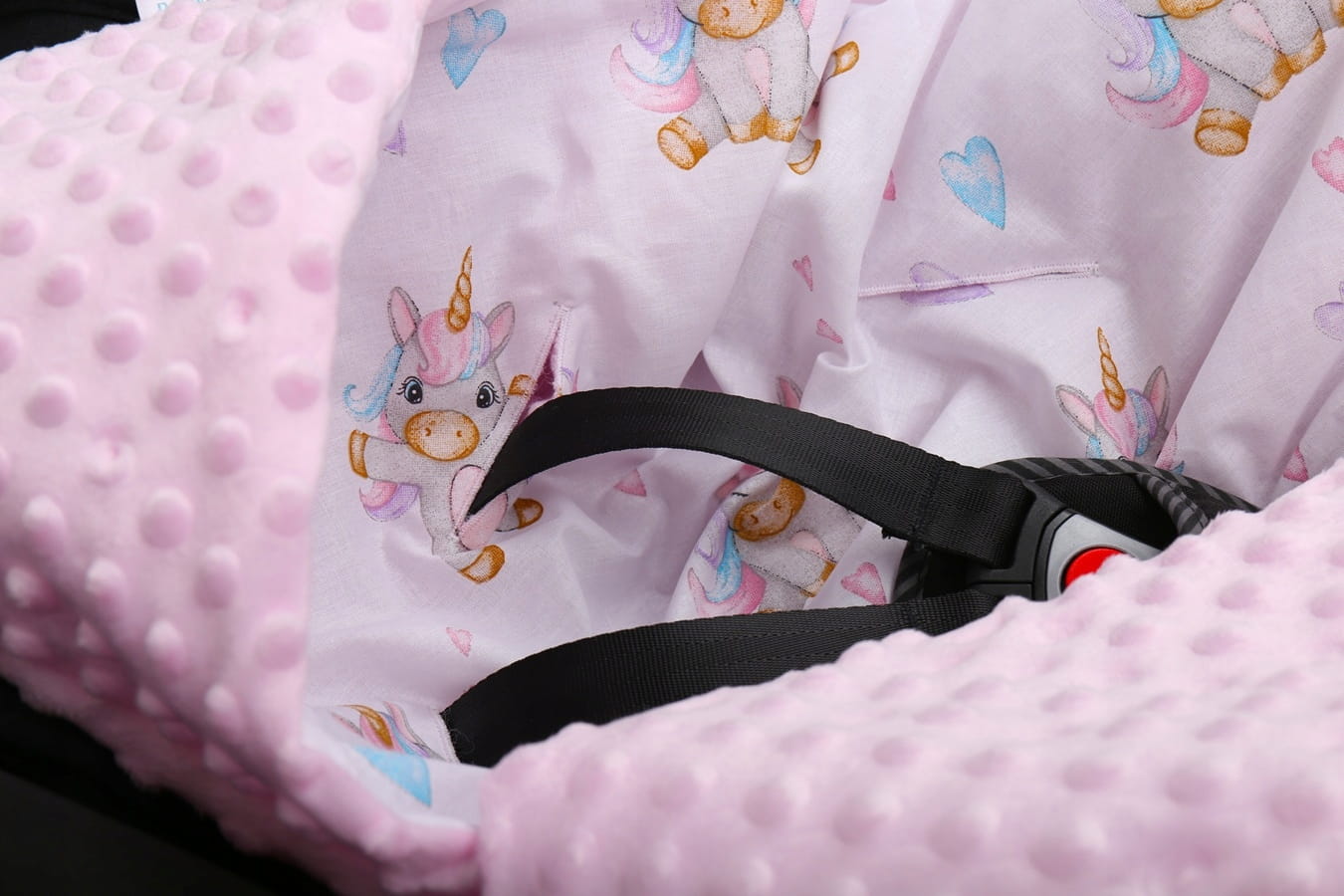 Babymam kocyk minky do fotelika nosidełka ciepły - obrazek 6