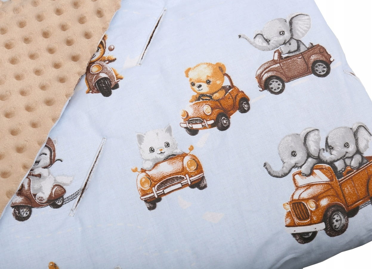 Babymam kocyk minky do fotelika nosidełka ciepły - obrazek 10