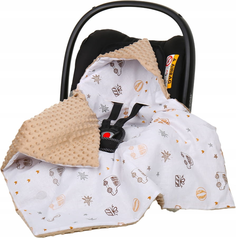 Babymam kocyk minky do fotelika nosidełka ciepły - obrazek 10
