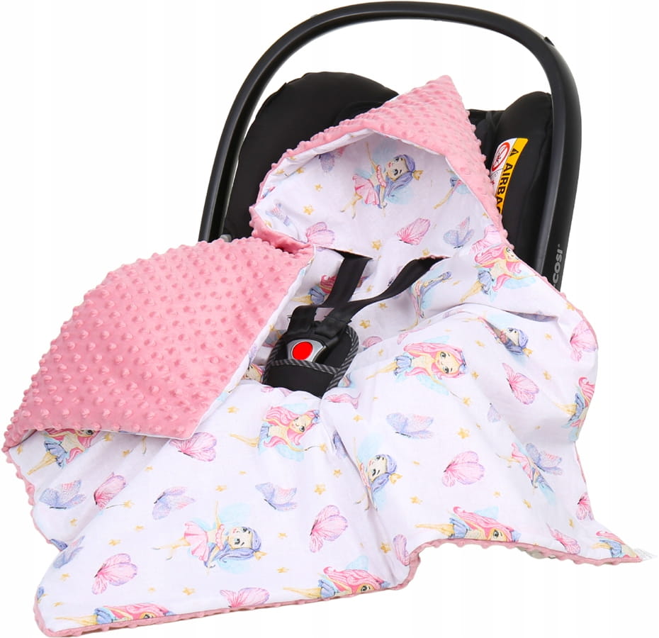 Babymam kocyk minky do fotelika nosidełka ciepły