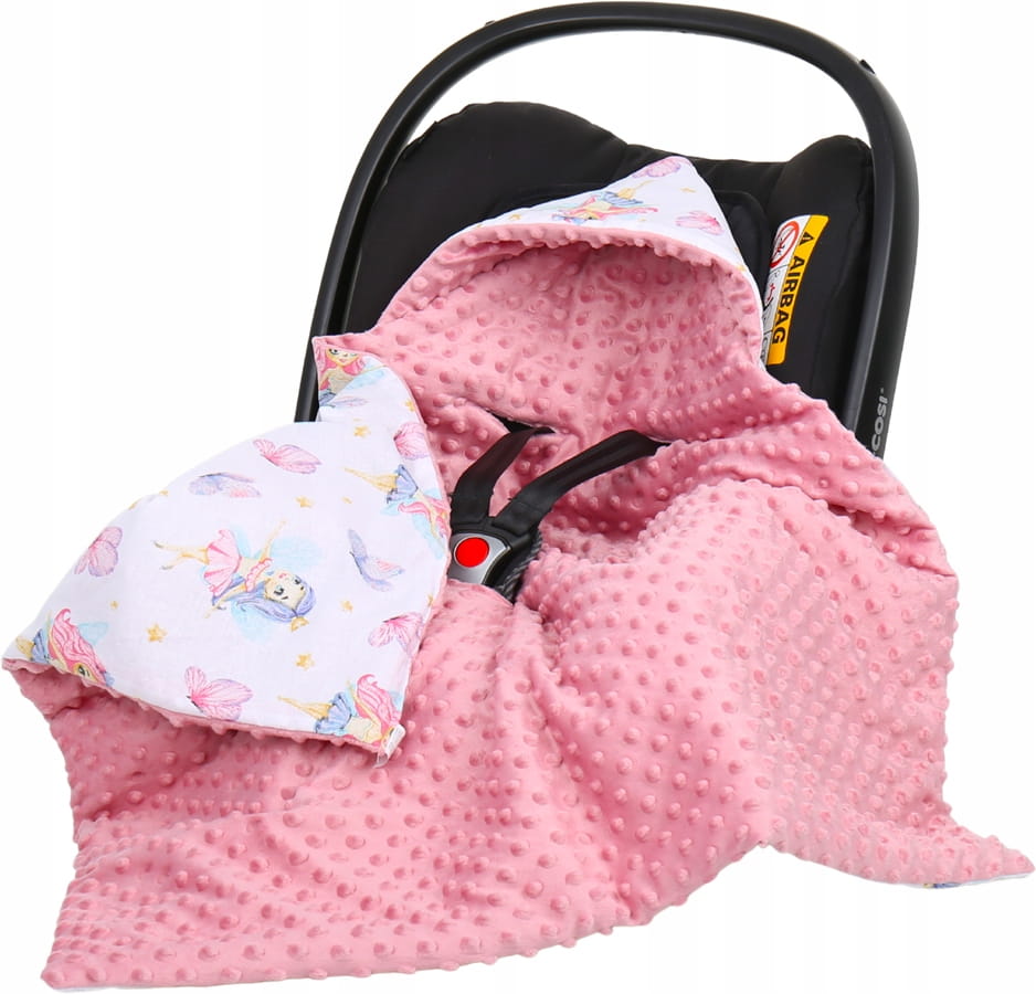 Babymam kocyk minky do fotelika nosidełka ciepły - obrazek 6