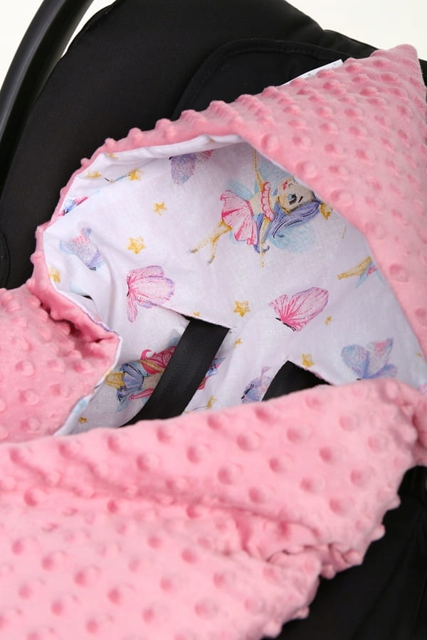 Babymam kocyk minky do fotelika nosidełka ciepły - obrazek 8
