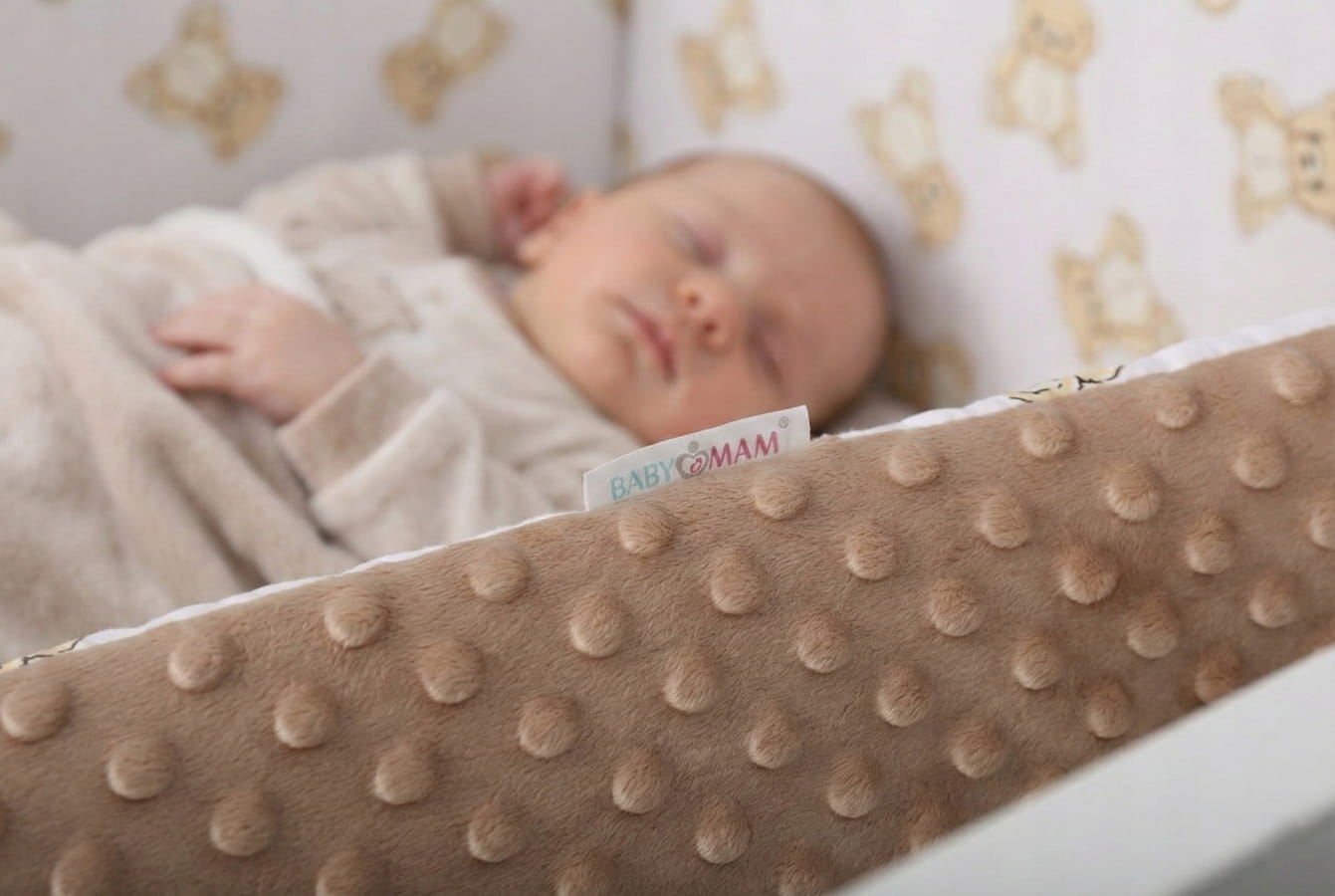 Ochraniacz do łóżeczka minky 120x60 na szczebelki 180x30cm Babymam - obrazek 2