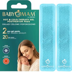 Babymam okłady żelowe do terapii ciepłem i zimnem wkładki po porodzie 2szt