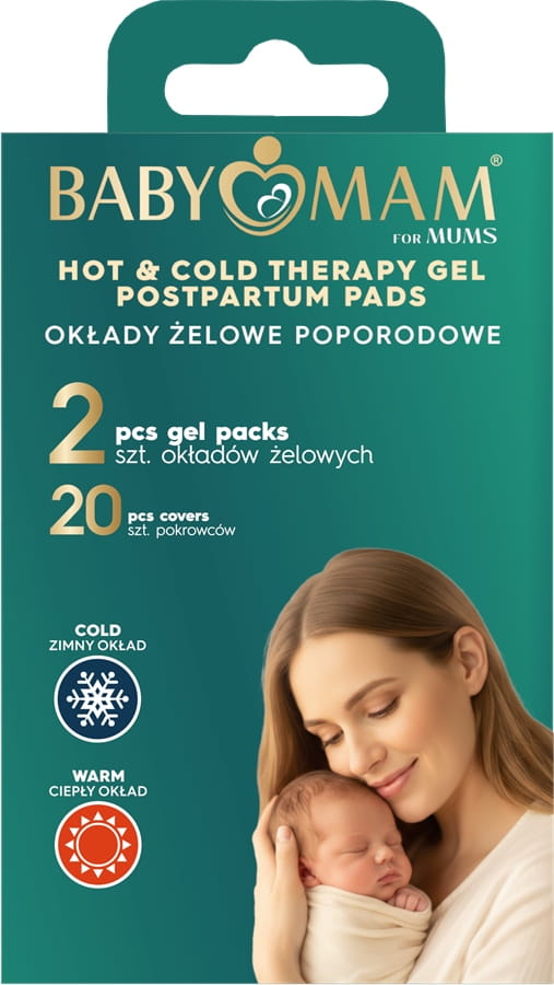 Babymam okłady żelowe do terapii ciepłem i zimnem wkładki po porodzie 2szt - obrazek 11