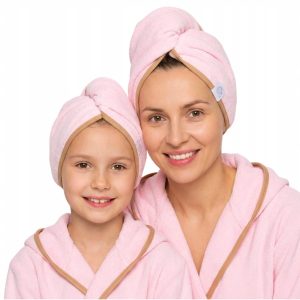 Gruby ręcznik do włosów turban na rzep termofrotte chłonny miękki Babymam