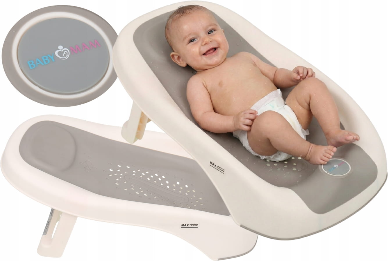Babymam fotelik do wanienki leżaczek do kąpieli kąpielowy dla noworodka