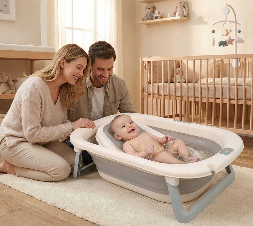 Babymam fotelik do wanienki leżaczek do kąpieli kąpielowy dla noworodka - obrazek 3