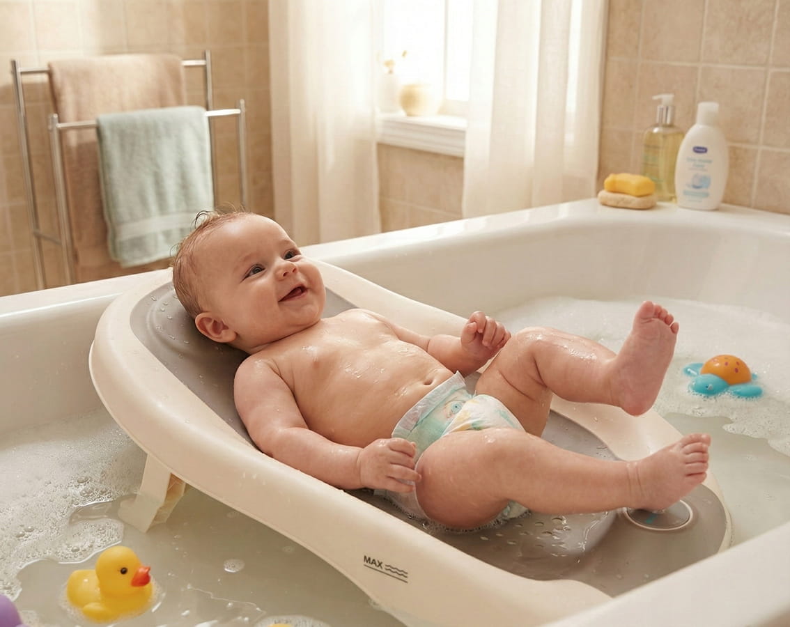 Babymam fotelik do wanienki leżaczek do kąpieli kąpielowy dla noworodka - obrazek 2