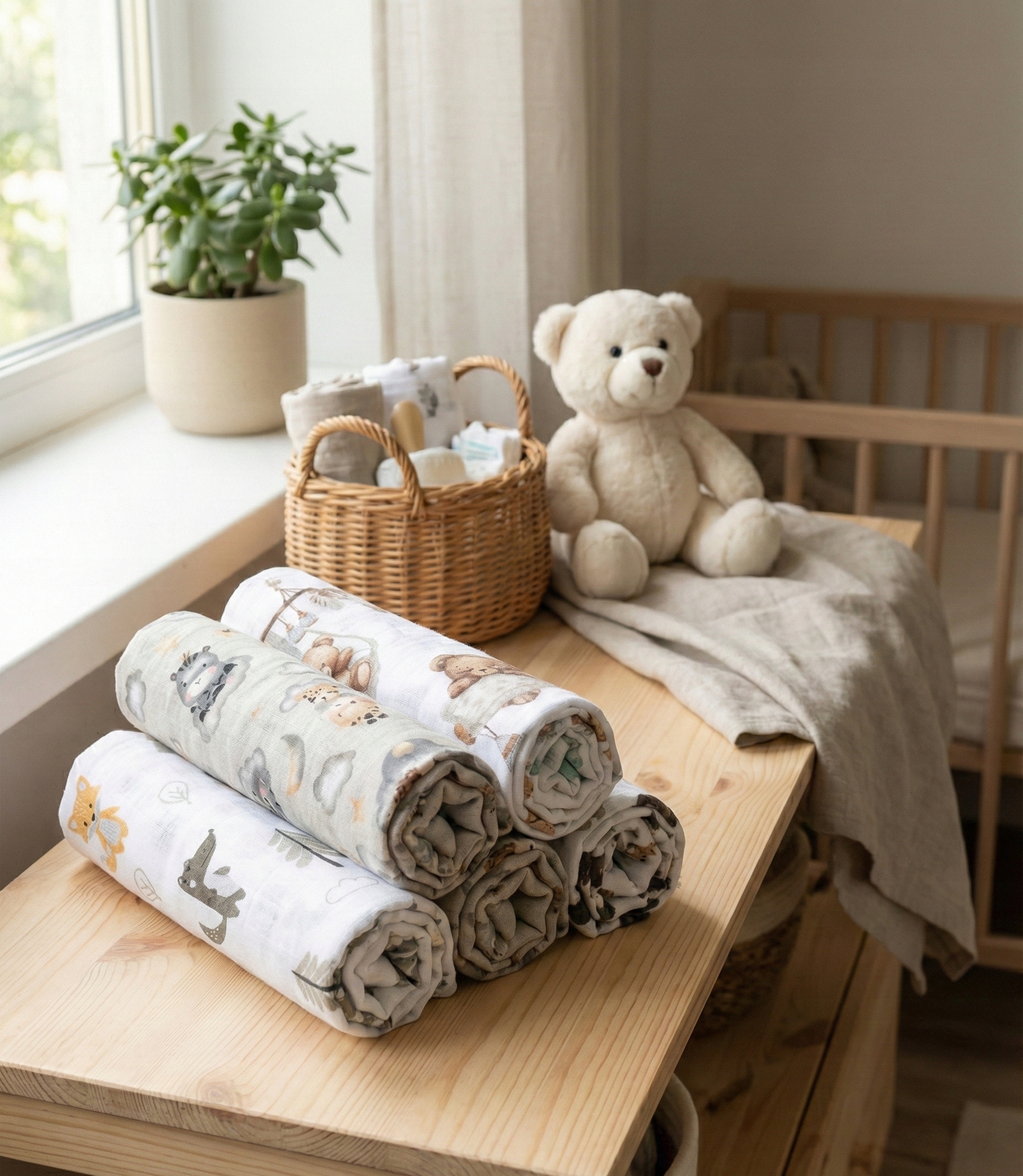 Babymam pieluchy tetrowe bawełna 100% zestaw 5szt - obrazek 2