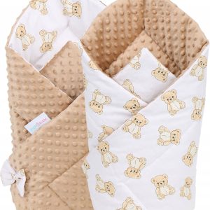 Babymam rożek becik niemowlęcy otulacz minky 80x80