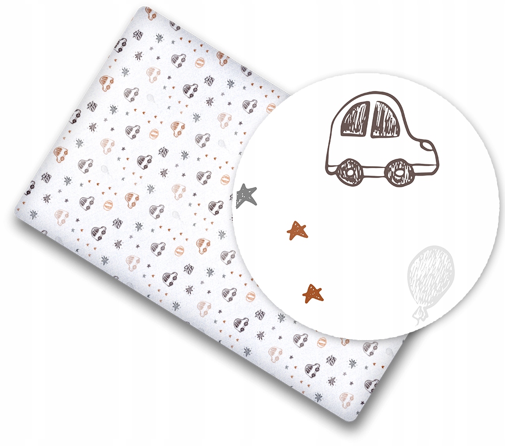 Prześcieradło materiałowe do kołyski 90x40 cm z gumką Babymam