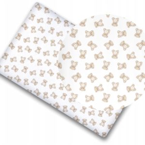 Prześcieradło materiałowe do kołyski 90x40 cm z gumką Babymam