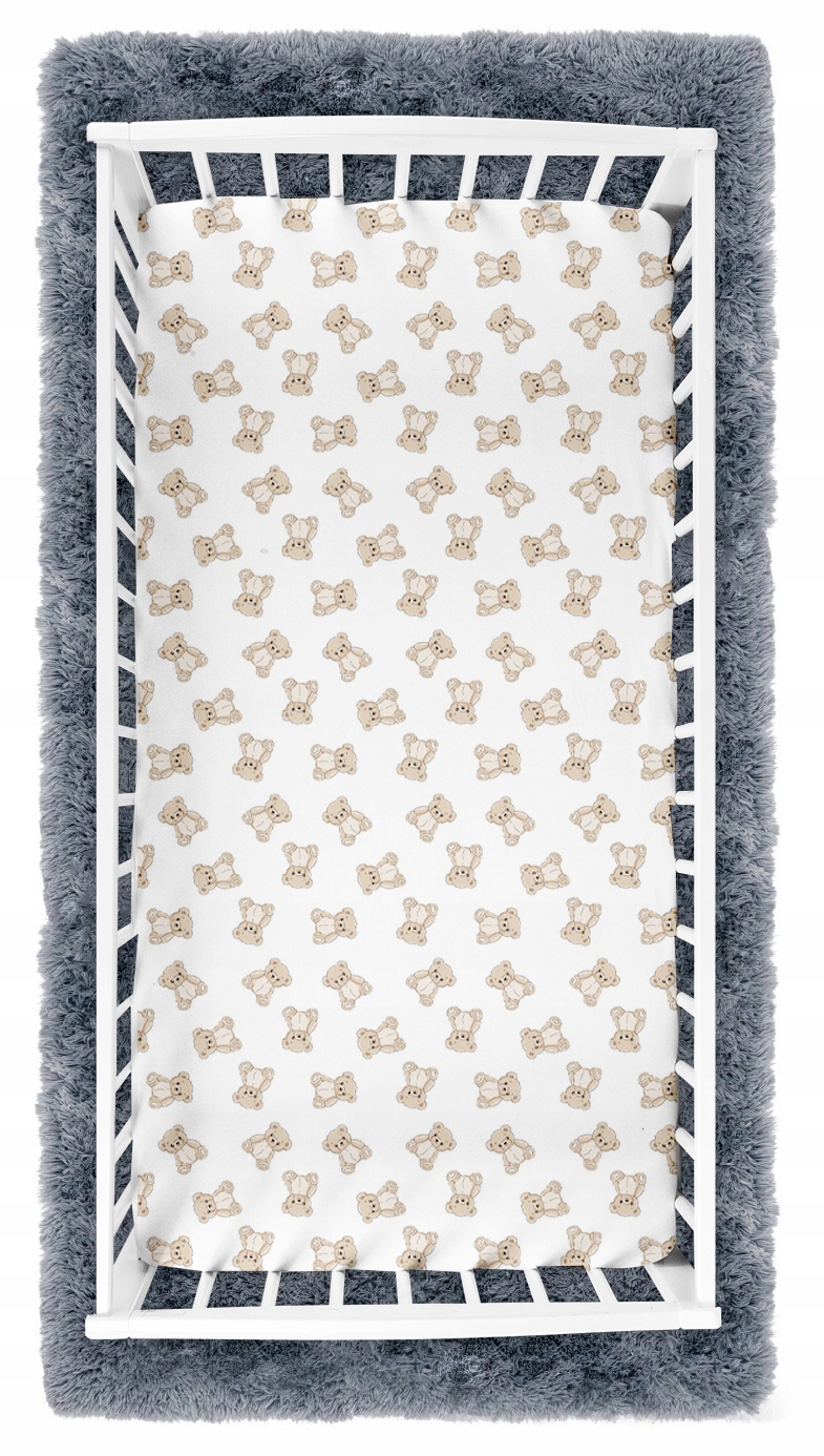Prześcieradło materiałowe do kołyski 90x40 cm z gumką Babymam - obrazek 4