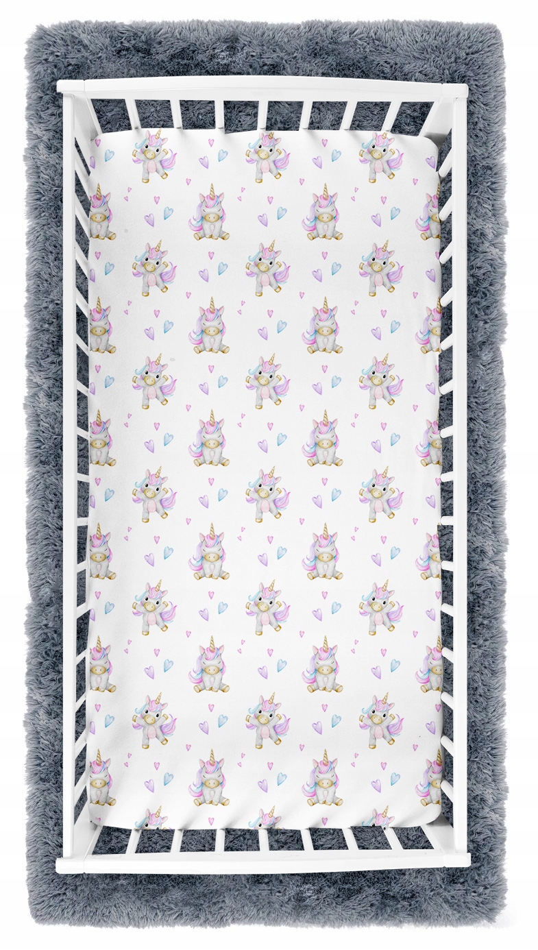 Prześcieradło materiałowe do kołyski 90x40 cm z gumką Babymam - obrazek 2
