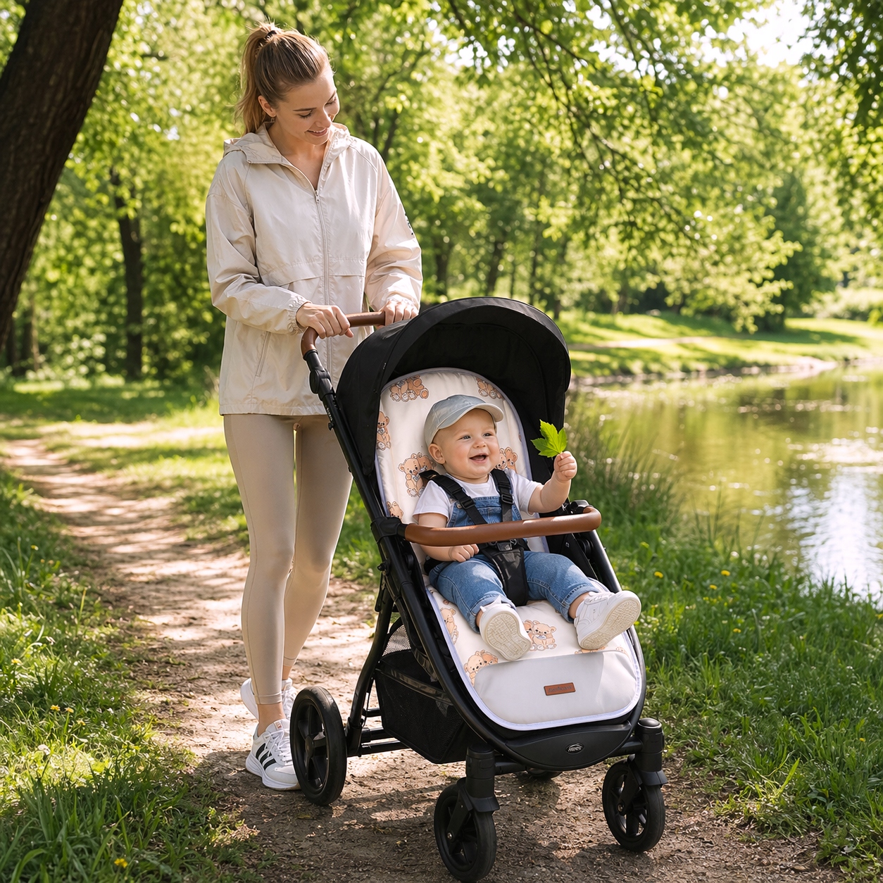 Babymam wkładka do wózka spacerówki dwustronna uniwersalna babymam ALLinONE - obrazek 4