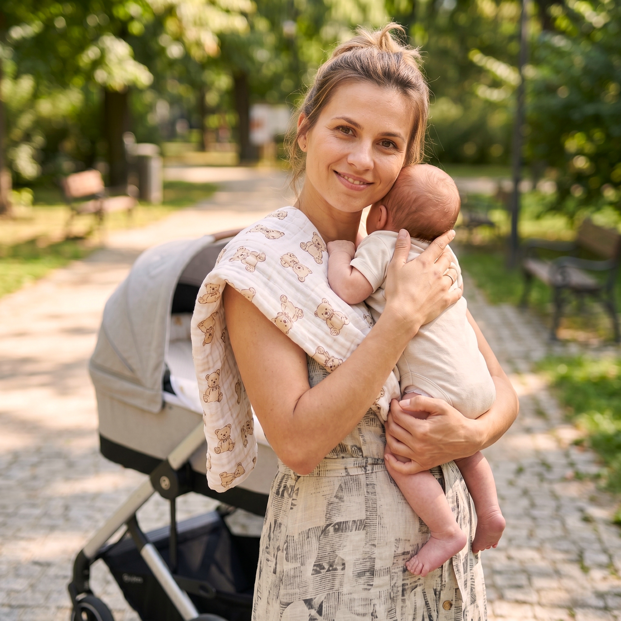 Babymam wkładka do gondoli wózka + prześcieradło - obrazek 2
