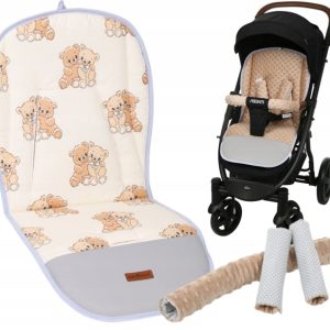 Babymam wkładka do spacerówki + ochraniacz na pasy pałąk uniwersalny zestaw