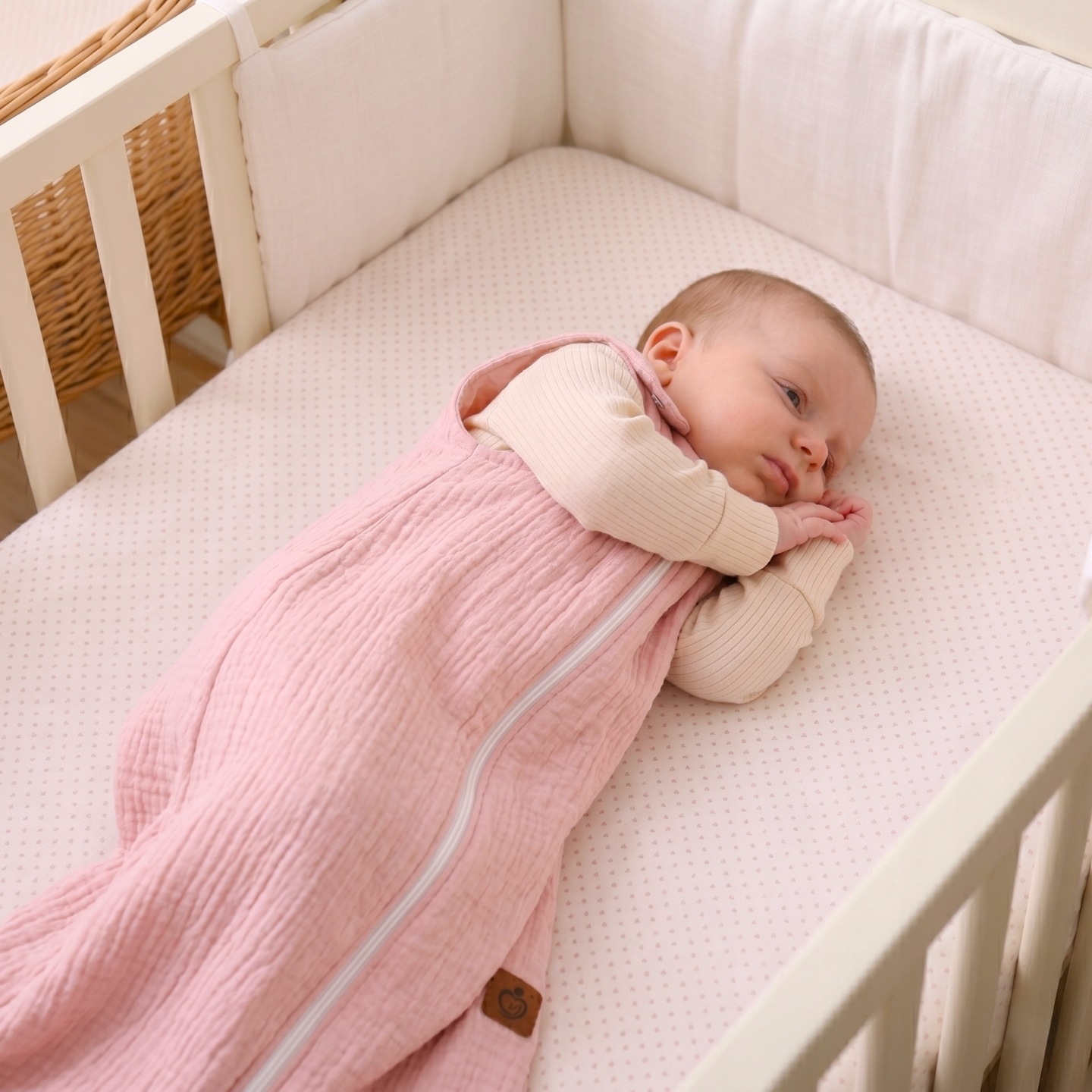 Babymam śpiworek do spania muślinowy regulowany niemowlęcy double light - obrazek 2