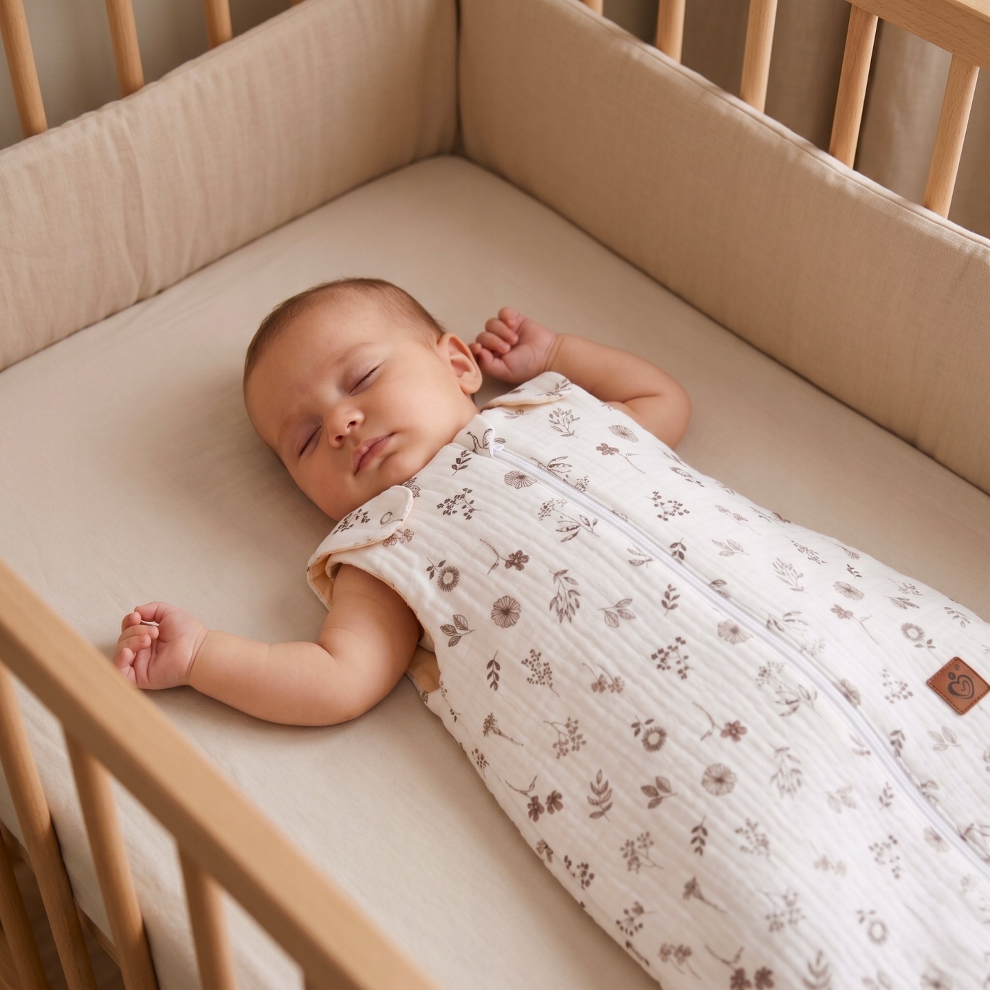 Babymam śpiworek do spania muślinowy regulowany niemowlęcy double light - obrazek 2