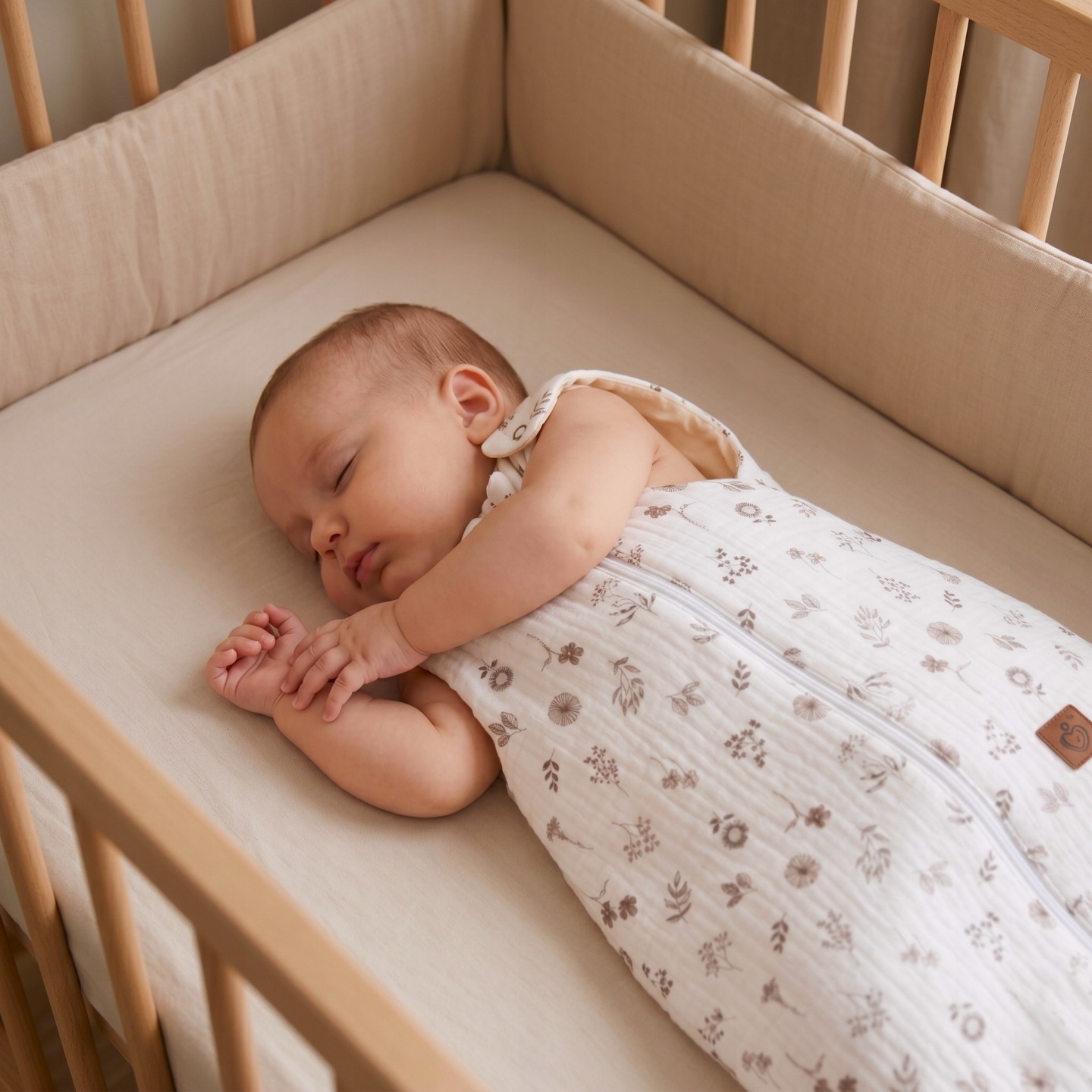 Babymam śpiworek do spania muślinowy regulowany niemowlęcy double light - obrazek 3