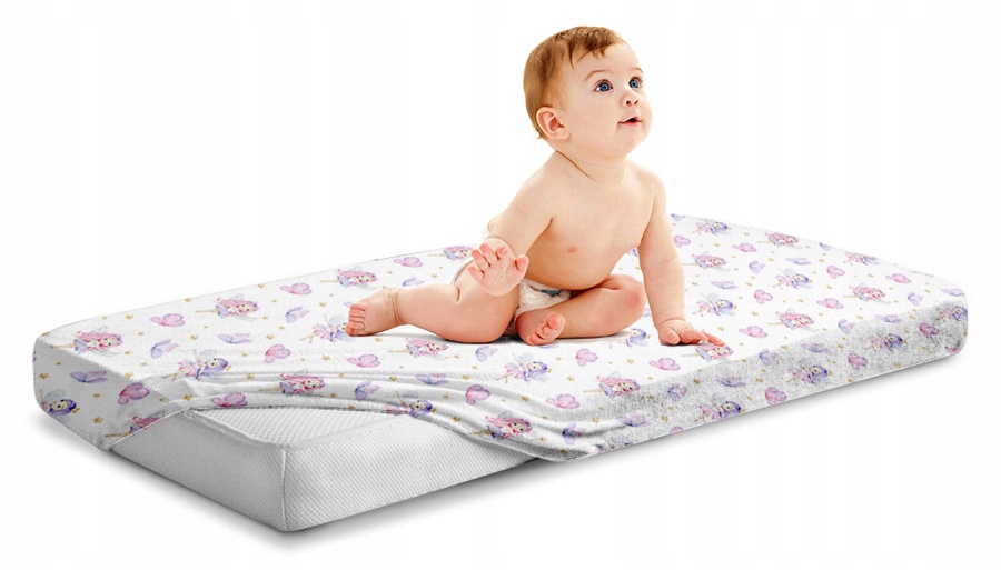 Prześcieradło materiałowe do kołyski 90x40 cm z gumką Babymam - obrazek 3