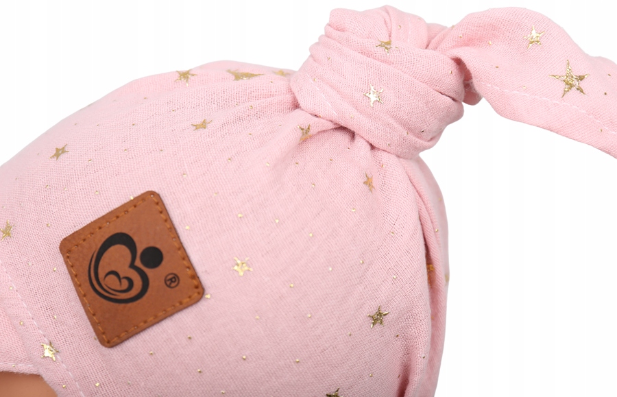 Chustka wiązana z daszkiem muślinowa chusteczka czapka na głowę Babymam - obrazek 8