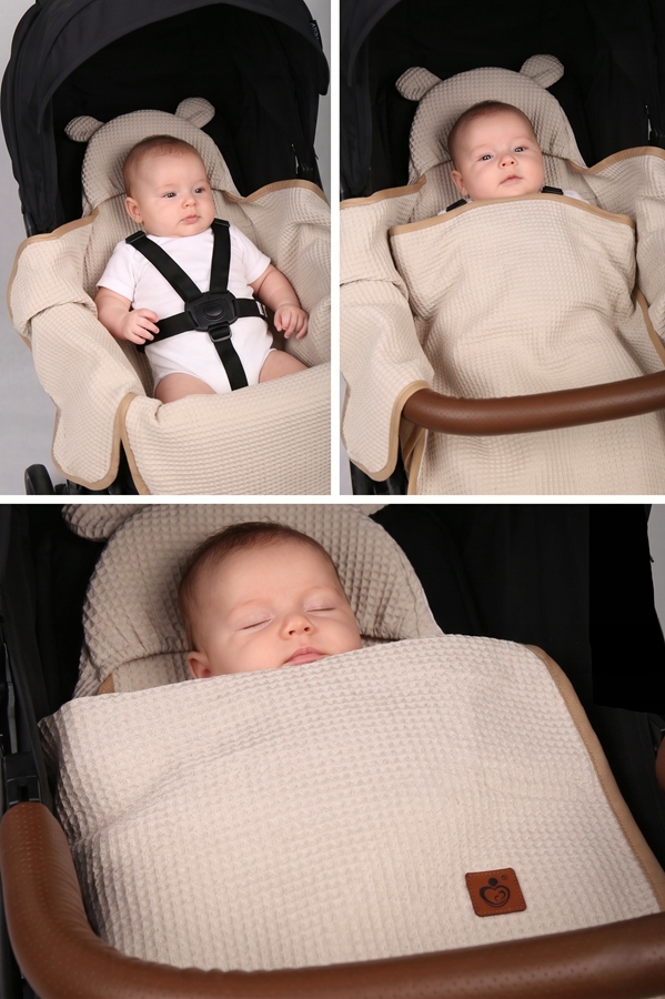 Otulacz do fotelika wózka nosidełka zapinany oddychający 3D AIR 3w1 Babymam - obrazek 2