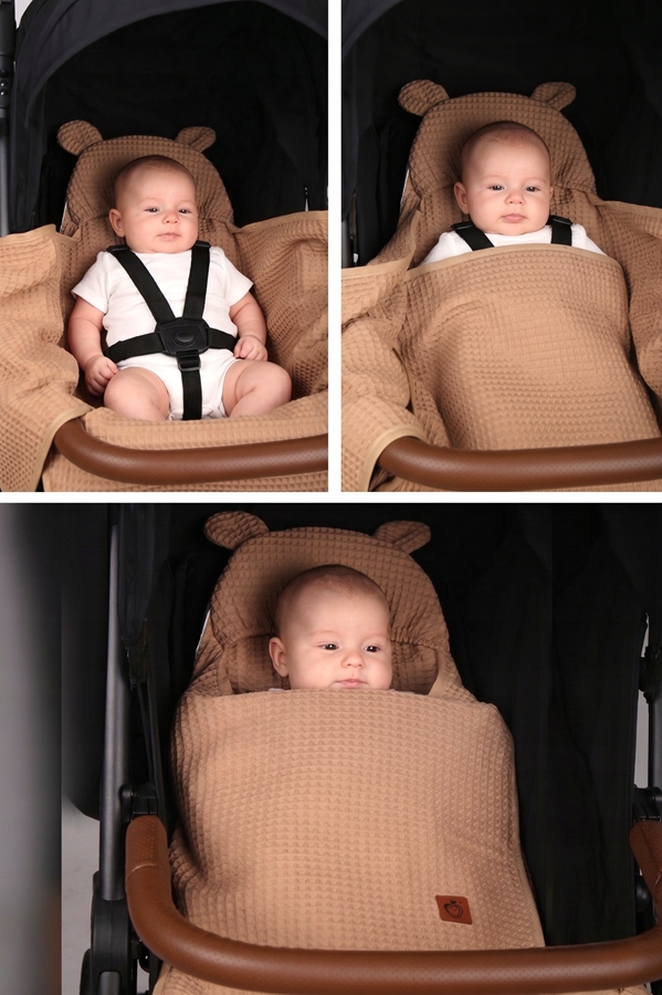 Otulacz do fotelika wózka nosidełka zapinany oddychający 3D AIR 3w1 Babymam - obrazek 2