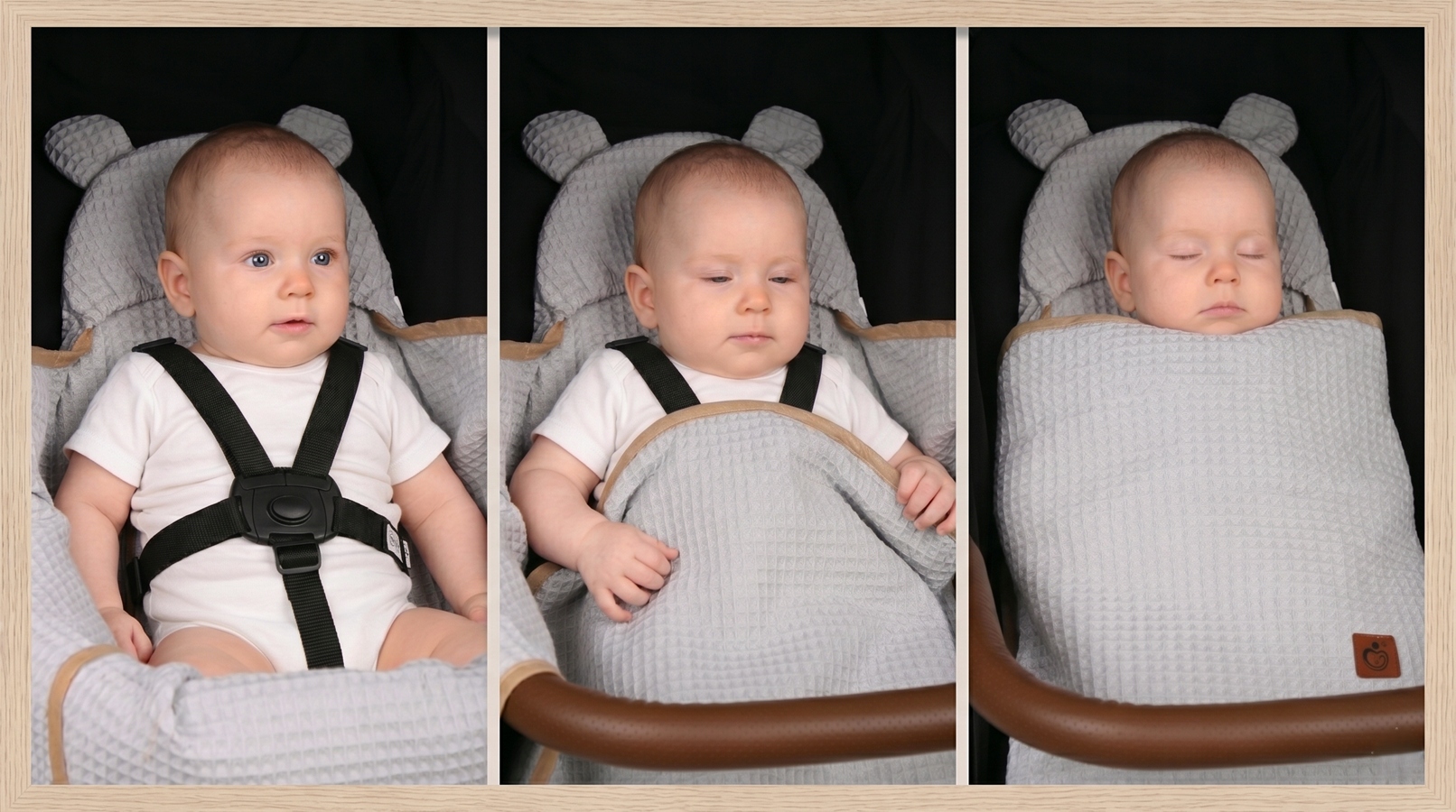 Otulacz do fotelika wózka nosidełka zapinany oddychający 3D AIR 3w1 Babymam - obrazek 2