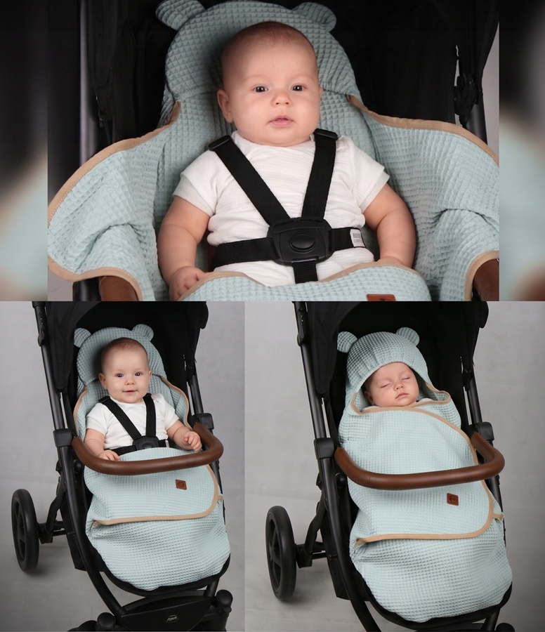 Otulacz do fotelika wózka nosidełka zapinany oddychający 3D AIR 3w1 Babymam - obrazek 2