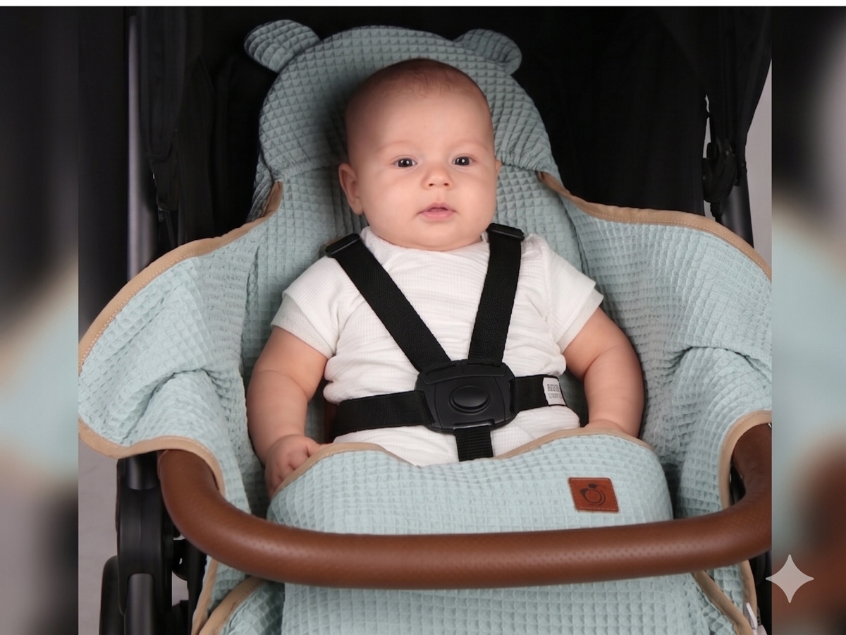 Otulacz do fotelika wózka nosidełka zapinany oddychający 3D AIR 3w1 Babymam - obrazek 4