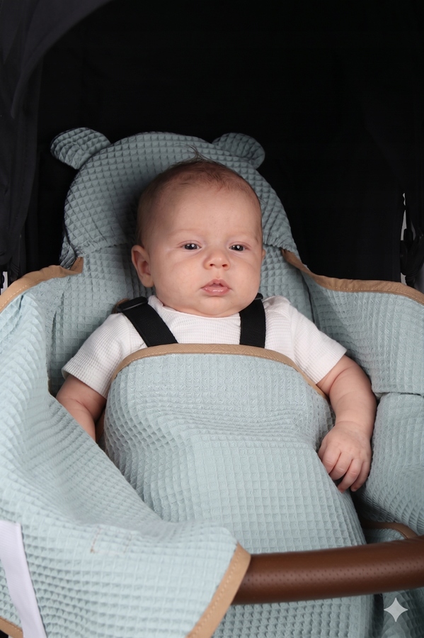Otulacz do fotelika wózka nosidełka zapinany oddychający 3D AIR 3w1 Babymam - obrazek 7
