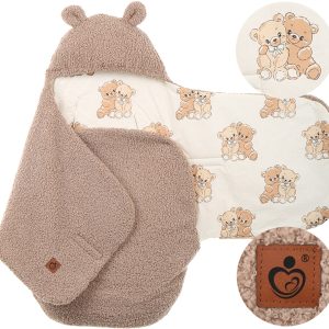 Babymam otulacz do fotelika wózka nosidełka zapinany ciepły bawełna plusz