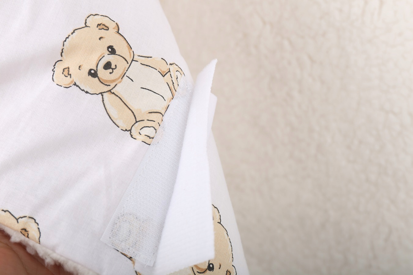 Babymam otulacz do fotelika wózka nosidełka zapinany ciepły bawełna plusz - obrazek 10