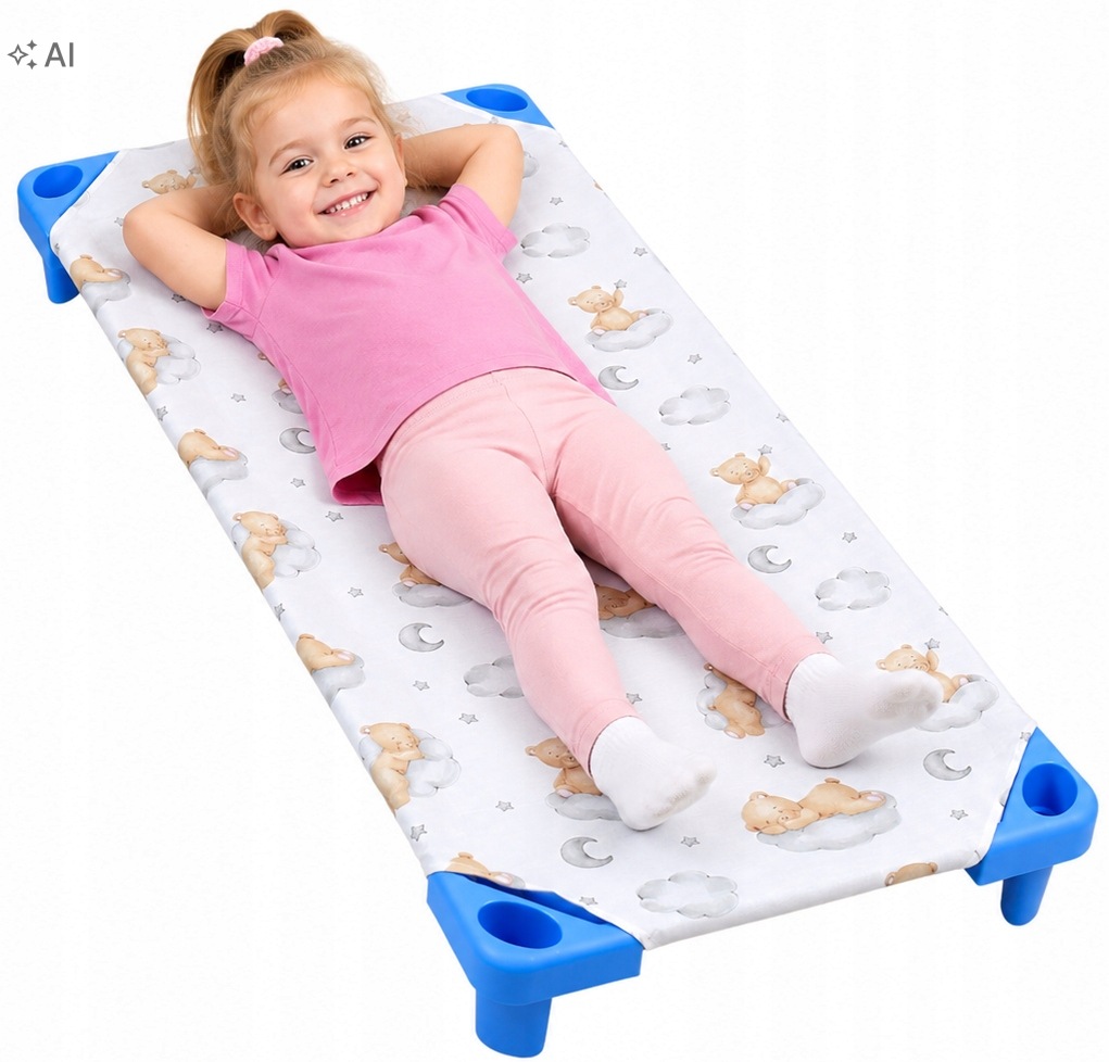 Prześcieradło na leżak przedszkolny 140x60cm do przedszkola żłobka Babymam - obrazek 2